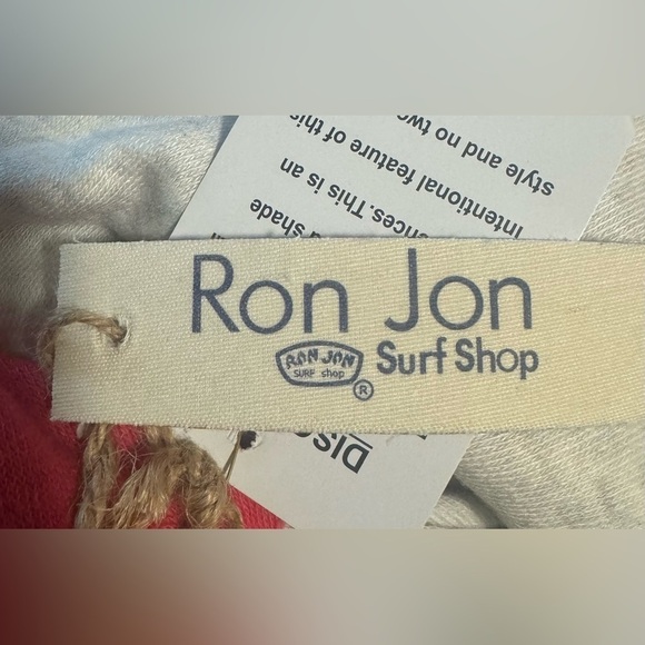 RON JON SURF SHOP NWT Fort Myers Red Pink Gray Hoodie Logo Tassel NEW XL Beach - Picture 10 of 10